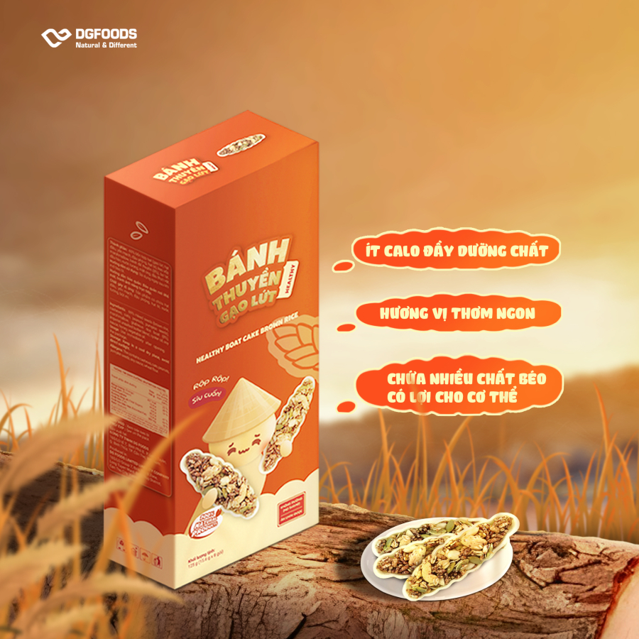[Hộp] Bánh Thuyền Gạo Lứt Healthy 125g